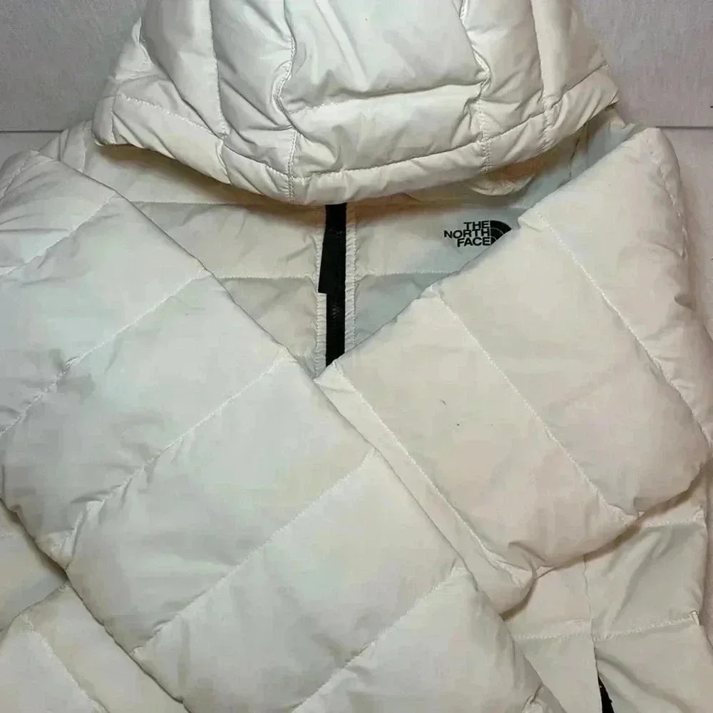 THE NORTH FACE Women's Stretch Down Hoodie Jacket White Hooded Women's Size S - Picture 11 of 16